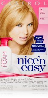 Clairol Nice 'n Easy Foam Hair Color 9 Light Blonde 1 Kit : Chemical Hair Dyes : Beauty