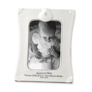 Baptism Vertical Photo Frame Holds 3.5"x5" Photo: Jewelry