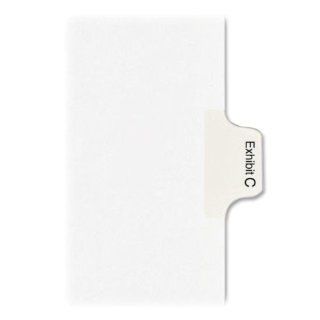 Avery Legal Exhibit Index Divider   1 x Tab Printed C   8.5amp;quot; x 11amp;quot;   25 / Pack   White Divider : Binder Index Dividers : Office Products
