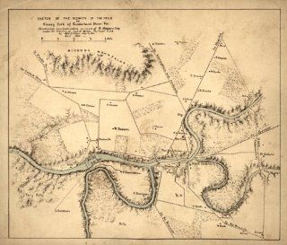 1863 Civil War map of Cumberland River, KY & TN Sketch of the vicinity of the fa   Wall Maps