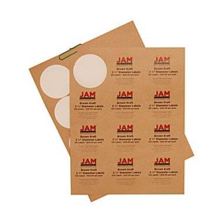 JAM Paper 2 1/2 Circle Label Sticker Seal, White, 120/Pack