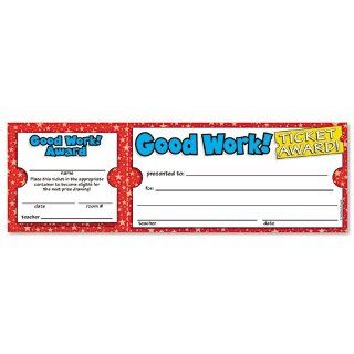 Good Work Ticket Awards, 8 1/2w x 2 3/4h, 100 2 Part Tickets/Pack: Everything Else
