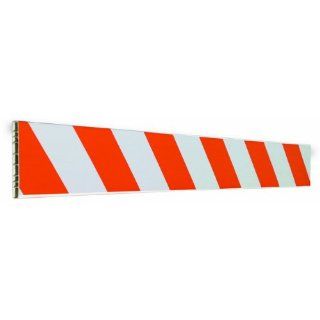 Barricade Board, Plastic, 1"x8"x8' HIP, Double Sided reflective sheeting (1 side right, 1 side left): Industrial Warning Signs: Industrial & Scientific