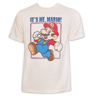 Nintendo It's Me Mario Tshirt   Off white Large Off White at  Mens Clothing store: Fashion T Shirts