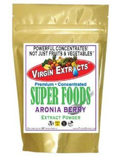 Virgin Extracts (TM) Pure Premium Organic Freeze Dried Aronia Berry Chokeberry 4:1 Extract Concentrate SuperFood Powder (4 x Stronger) 8oz Pouch : Natural Flavoring Extracts : Grocery & Gourmet Food
