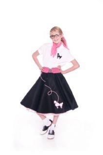 Hip Hop 50s Shop Large Child Poodle Skirt   Size 10,11,12   Hot Pink: Clothing