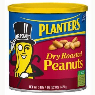 Planters Dry Roasted Peanuts   52oz : Snack Peanuts : Grocery & Gourmet Food