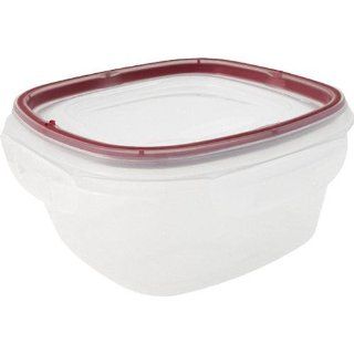 Rubbermaid 7K9300CIRED Lock its 5 Cup Square Food Storage Container with Lid: Kitchen & Dining
