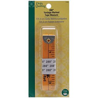 Dritz Quilting Yardage Marked Tape Measure, 288, Yellow