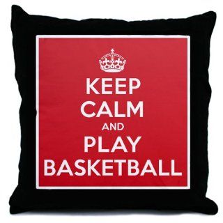 Keep Calm Play Basketball Throw Pillow  