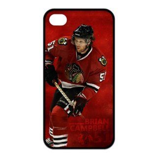 NHL Well know team CHICAGO BLACKHAWKS menmber Brian Campbell durable IPHONE 4/4S (TPU) CASE: Cell Phones & Accessories