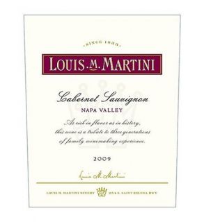 Louis Martini Napa Valley Cabernet Sauvignon 2009: Wine