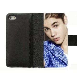 Customize Super Star Handsome Well known Charming Boy Justin Bieber Diary Leather Cover Case for IPhone 5,5S High fabric cloth, hard plastic case and leather cover: Cell Phones & Accessories