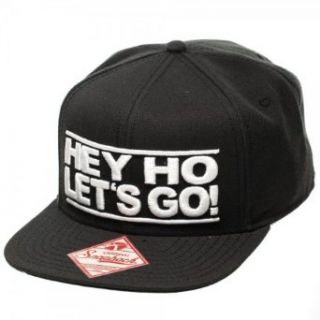 Ramones Hey Ho Let's Go! Black Snapback Cap Hat: Clothing
