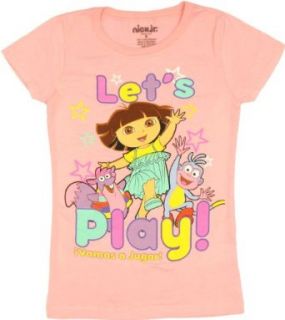 Girls Dora The Explorer Let's Play T Shirt: Clothing