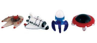 Looking Glass Miniature Collectible   Spaceship/Space Shuttle/Rocket Ship/Flying Saucer (4 Pack): Toys & Games