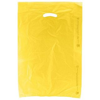 Shamrock 16 x 4 x 24 High Density Die Cut Handle Merchandise Bags, Yellow