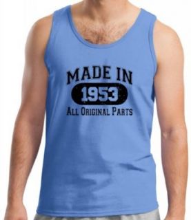 Made in 1953 Birthday Distressed Look Tank Top: Clothing