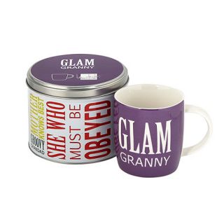 Ben de Lisi Home Purple Glam Granny slogan mug