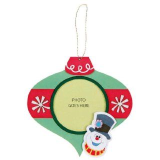 Adorable Make Your Own Holiday Photo Ornament Kits with Frosty the Snowman Accent  Makes 12 Ornaments   Decorative Hanging Ornaments