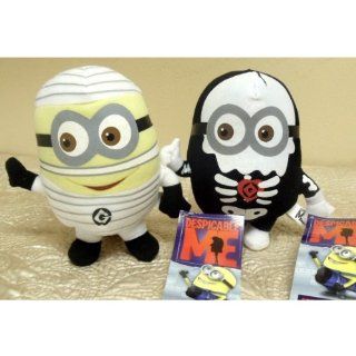 9.5" Despicable Me Minion Plush Set with Misfit Mummy Dave Minion and Scary Skeleton Jorge Minion: Toys & Games