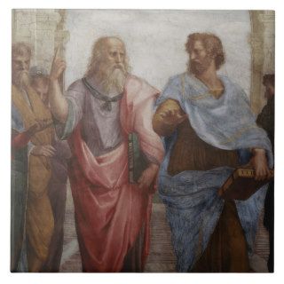 Plato and Aristotle The School of Athens Tile