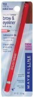 (2 Pack) Maybelline New York Expert Wear Brow and Eyeliner, 153 Medium Brown, 0.01 Ounce : Eye Liners : Beauty