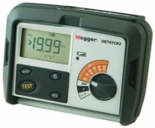 Megger DET4TCR2+Kit 4 Terminal Ground Resistance Tester Kit with Cable Reels, Spikes, Clamps and Rechargeable Battery, 0.01 200, 000 Ohms Resistance Range: Multi Testers: Industrial & Scientific
