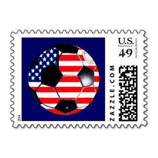 Soccer Ball Flag USA jGibney The MUSEUM Stamp