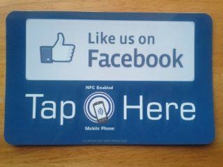 Smart Poster   Facebook Like   with NFC Tag   Size: 8'' X 5''   (Unaffiliated with Facebook Inc. and NFC means Near Field Communication) : All Purpose Labels : Office Products