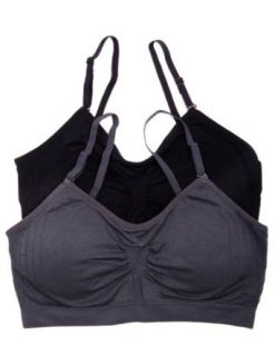 2 or 4 PACK: Seamless Removable Strap Bras,One Size,1 Pack: (1Pc.) Black: Clothing