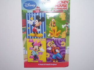 Disney Mickey Mouse & Friends 4 Pack 8 Count Crayons: Toys & Games