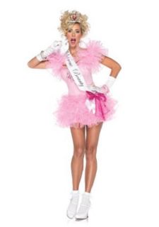 3 PC. Ladies Miss Supreme Beauty Pageant Dress   Small   Pink: Clothing