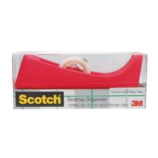 Scotch Tape Dispenser, Pink, 1 Dispenser (C 38 P) : Clear Tape Dispensers : Office Products