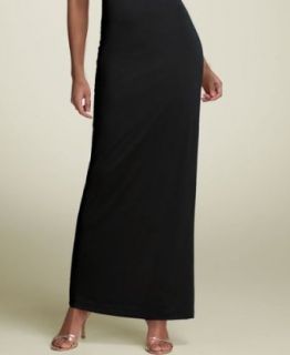Ladies Long Black Jersey Skirt (Medium, Black)