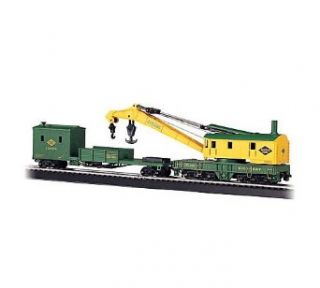 Bachmann Trains Reading (Green and Yellow) Boom Crane and Tender: Toys & Games