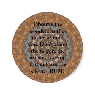 Rumi Quotes Round Stickers