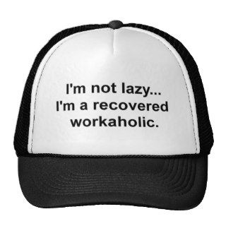 Recovered workaholic mesh hats