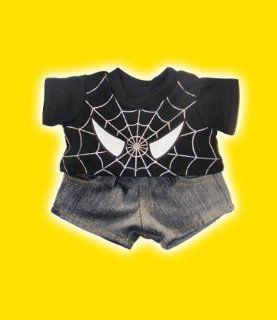 Black Spiderman T shirt w/Black Jeans clothes fits 12" Snuggl'ems, 8"   10" Stuffed Animal kits & most Webkinz & Shining Star animals: Toys & Games