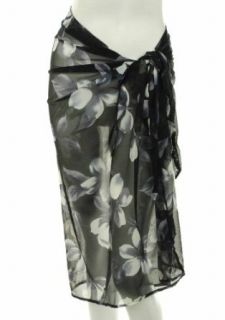 Miraclesuit Steel Magnolias Coverup Pareo   Black   One Size Fits Most at  Womens Clothing store: Fashion Swimwear Cover Ups