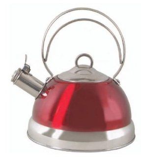 Gibson Mr Coffee Hartville 1.8 Liter Whistling Tea Kettle, Red: Kitchen & Dining