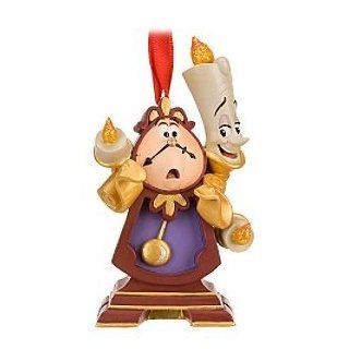 Disney Store Cogsworth and Lumiere Ornament   Decorative Hanging Ornaments