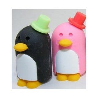 Mr. & Mrs. Penguin Puzzle Erasers, Pair (Colors may vary): Toys & Games