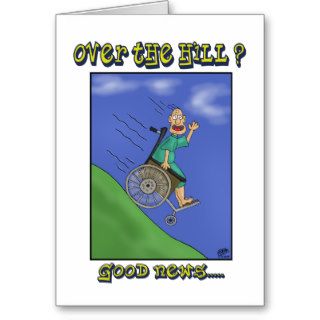 Funny Birthday Cards: All down hill