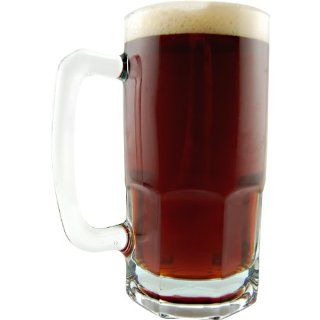 German Style Extra Large Glass Beer Mug   34 oz: Kitchen & Dining
