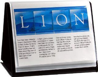 Lion Flip N Tell Display Book N Easel, Letter, 20 Pocket, Horizontal, 1 Easel Display Book (39008 H) : Display Easel Binders : Office Products