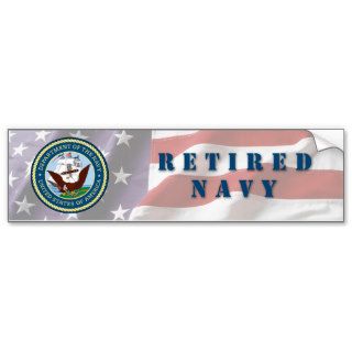 Retired Navy Bumper Sticker
