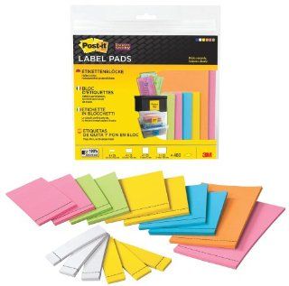 MMM2900M21   Label Pads, Removable, Assorted Sizes, 21 PD/PK, Assorted : Office Products