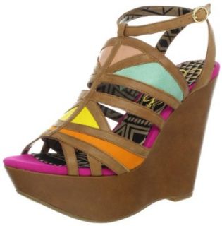 Jessica Simpson Women's Krisella Wedge Sandal,Tan Combo,8 M US Jessica Simpson Shoes