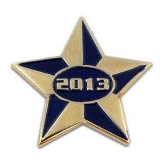 2013 Blue and Gold Star Pin: Jewelry